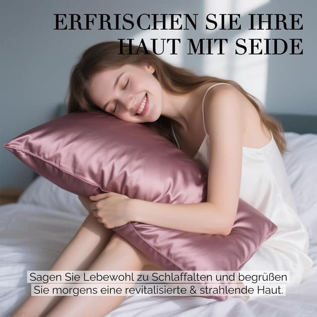 Detalle 2 de Ravmix 2er Set Seidenkissenbezug 40x80