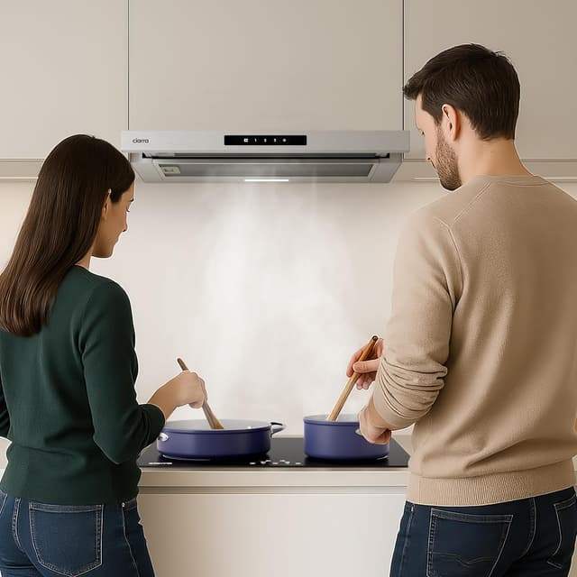 Detalle de CIARRA CBCS6909A A+ Flachschirmhaube für Umluft/Abluft, 60 cm, Touch-Bedienung, bis 600 m³/h