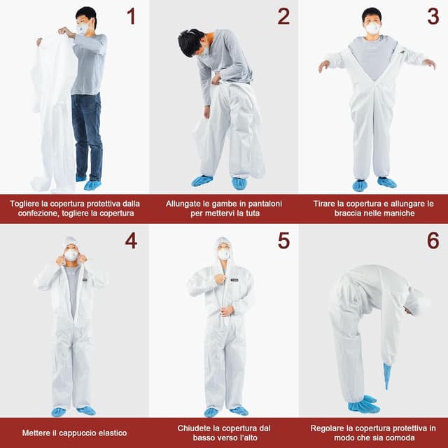Thumbnail 6 de YIBER Tute Hazmat: tuta protettiva monouso
