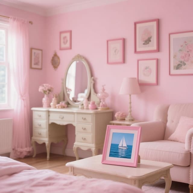 Detalle 2 de A4 Pink picture frame set for A4