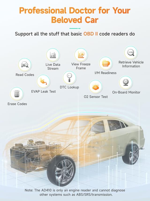 Thumbnail 1 de ANCEL AD410 OBD2 Scanner 1996+