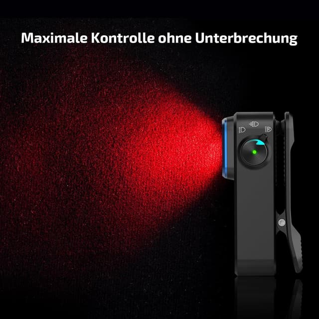Thumbnail 6 de Olight Oclip Pro Mini LED Taschenlampe mit Flutlicht, fokussiertem Licht und Rotlicht (500 lm, USB-C, IPX6)