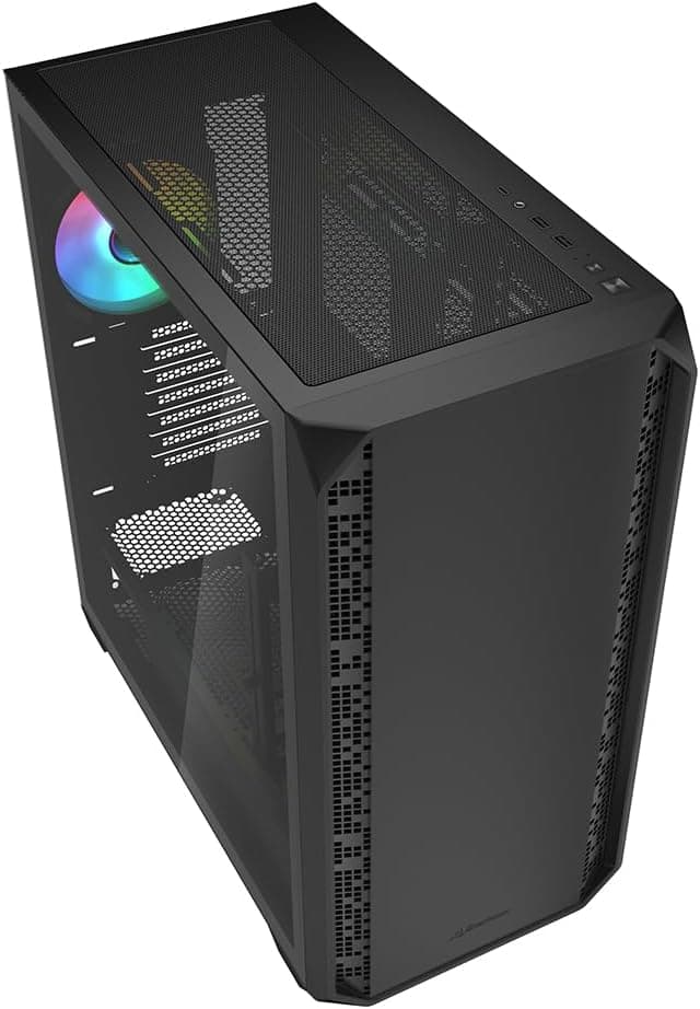 Detalle de Sharkoon AK2 RGB Noir boîtier ATX