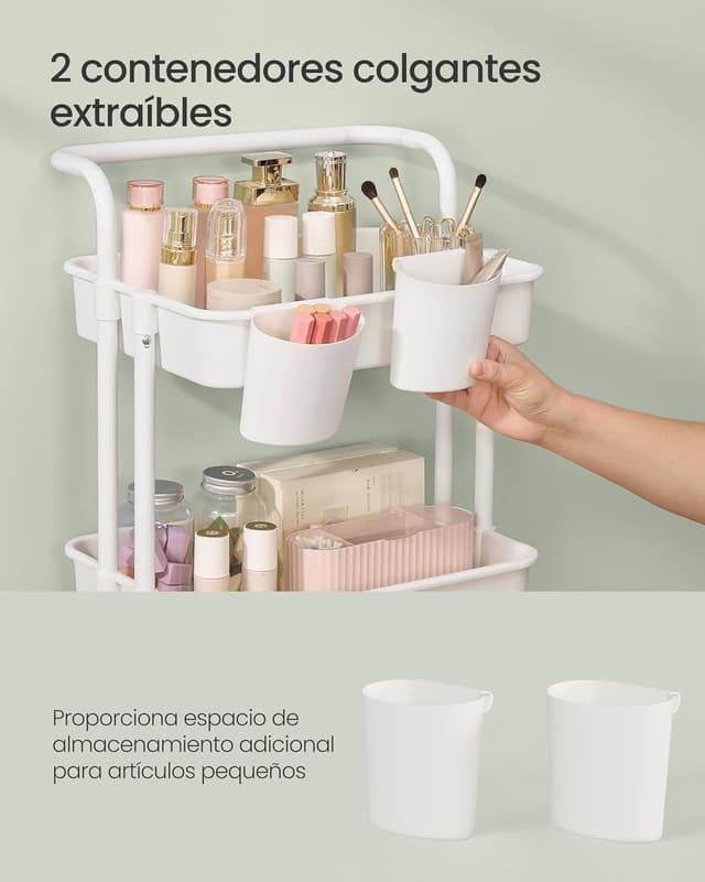 Thumbnail 6 de SONGMICS Carro Rodante de 4 Niveles con Cestas