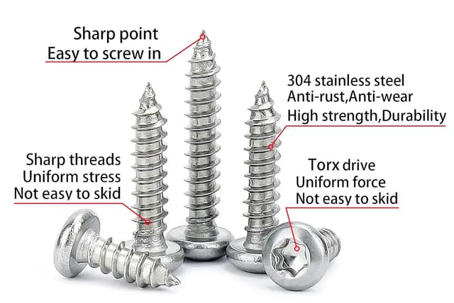 Thumbnail 2 de M4 12mm Torx Blechschrauben Rundkopf