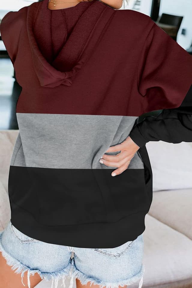 Detalle 2 de iChunhua women’s zip-up long-sleeve hooded hoodie sweatshirt with pockets