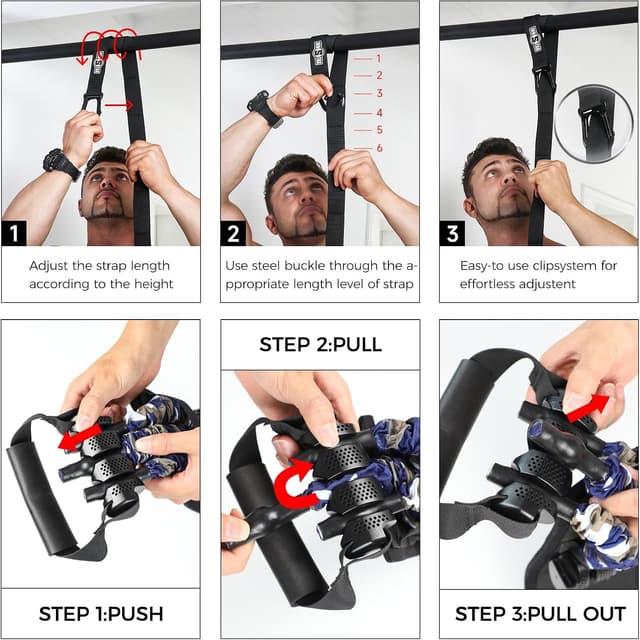 Detalle de Innstar Pull Up Assistance Bands (3 heavy-duty adjustable bands) for stronger pull-ups