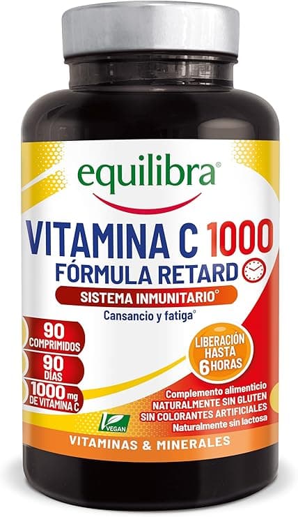 Imagen de Equilibra Vitamina C 1000 mg 🍊 Suplemento vegano, 90 comprimidos en OfertitasTOP