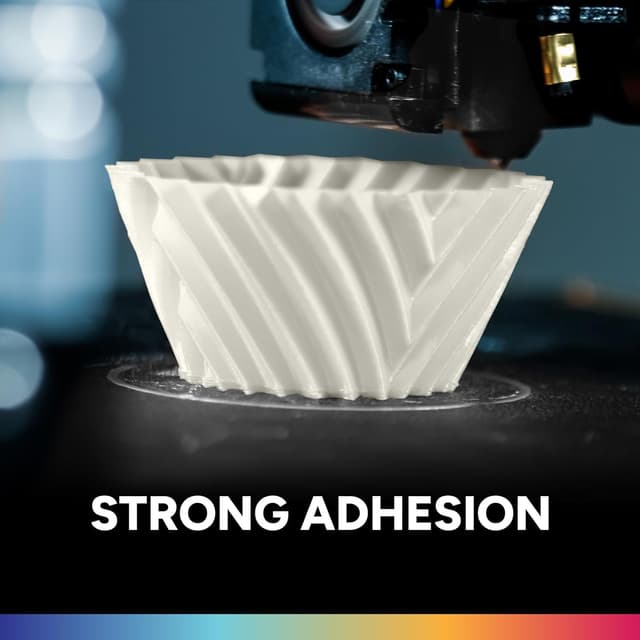 Detalle de OVERTURE PLA Filament 1.75mm (1kg) for FDM 3D Printers — White, 2.2lbs Cardboard Spool