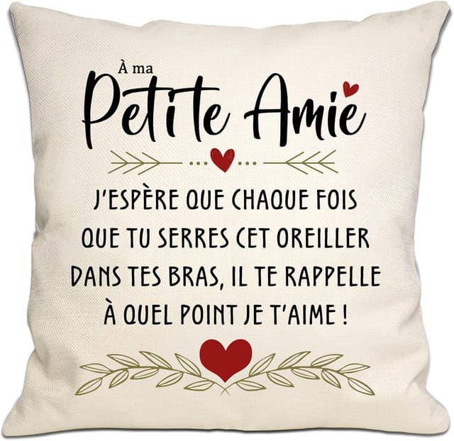 Imagen de Housse de coussin « Je t'aime » 45x45 cm en OfertitasTOP