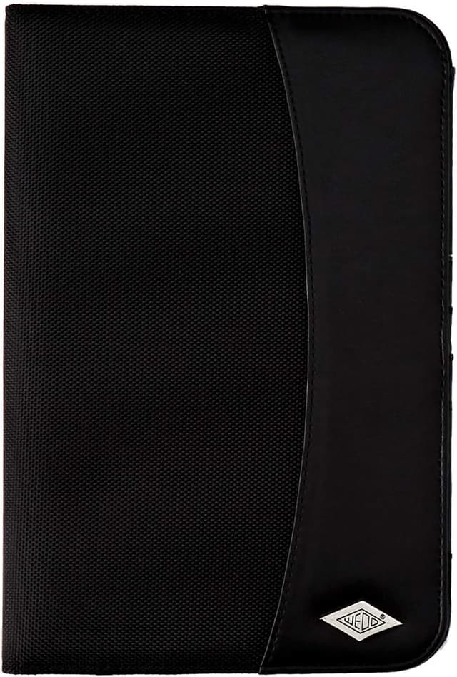 Detalle de Wedo 0585801 Elegance cartella per appunti A5 in finta pelle e nylon, colore nero