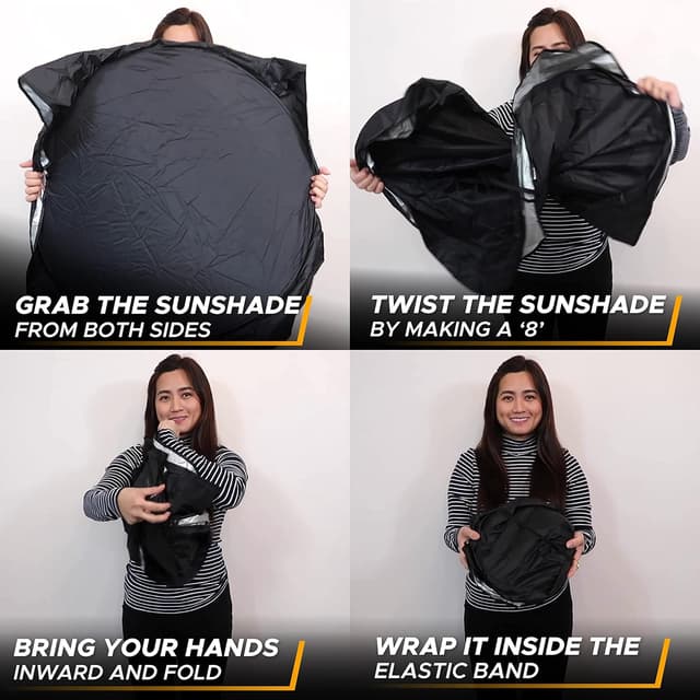 Thumbnail 4 de EcoNour Windshield Sun Shade XL 69x35