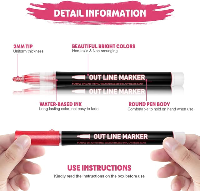 Thumbnail 6 de Lenski Outline Marker 12er Set für Kinder 🎨