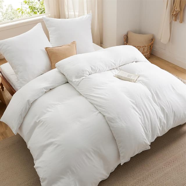 Detalle de BEDSURE Bettwäsche 135x200 (4-teilig) mit Reißverschluss – Microfaser-ähnliches Set, 2 Kissenbezüge 80x80, Oeko-Tex