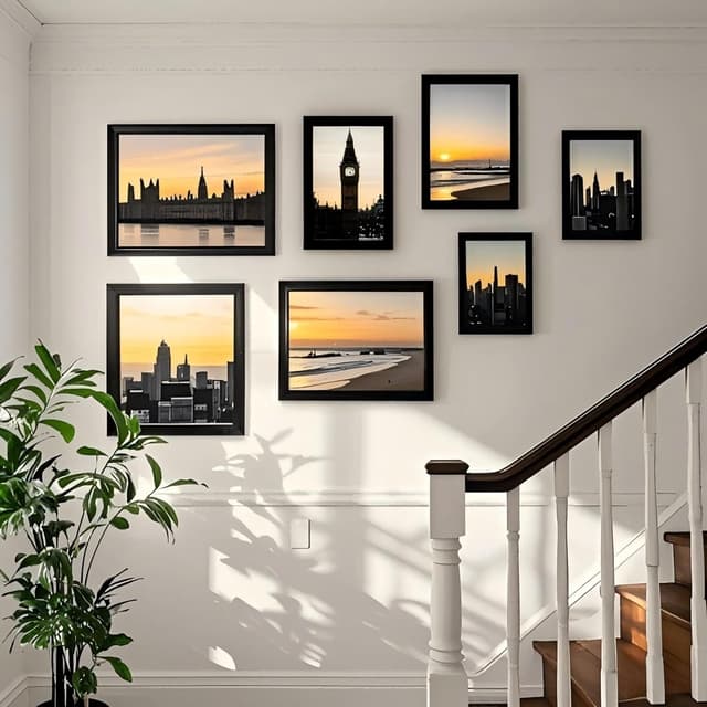 Detalle de Zreolity A3 Black Wooden Photo Frame (42 x 29.7 cm) with A4 Mount