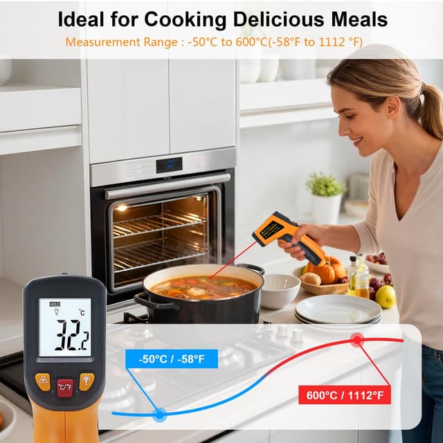 Detalle 2 de KETOTEK Laser Thermometer Gun -50–600℃