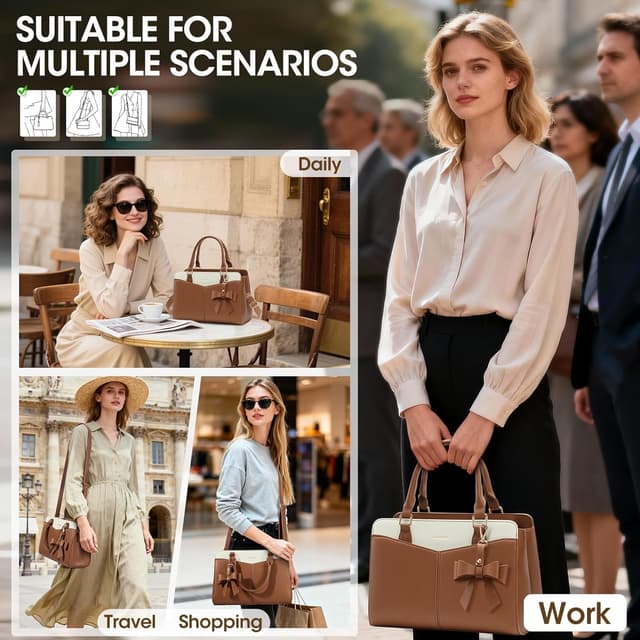 Detalle 2 de RAINSMORE PU leather designer handbag (top handle / shoulder / tote) for everyday essentials