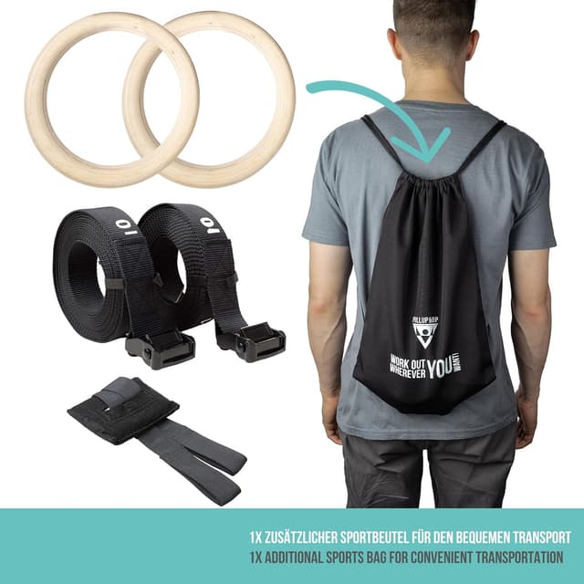 Thumbnail 3 de PULLUP & DIP Premium Turnringe Holz