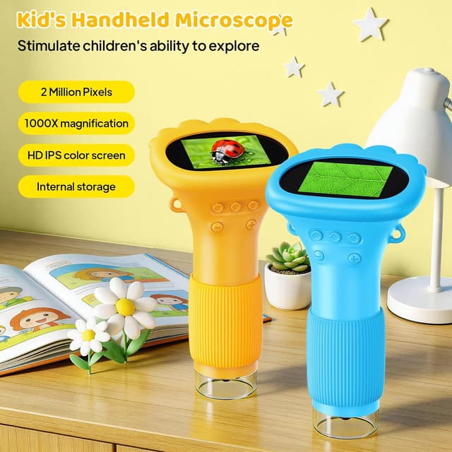 Detalle 2 de Kids Microscope 2-inch Pocket Scope, 10X-1000X