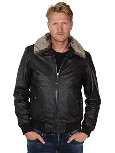 Detalle de Schott NYC LC930D Chaqueta marrón 3XL