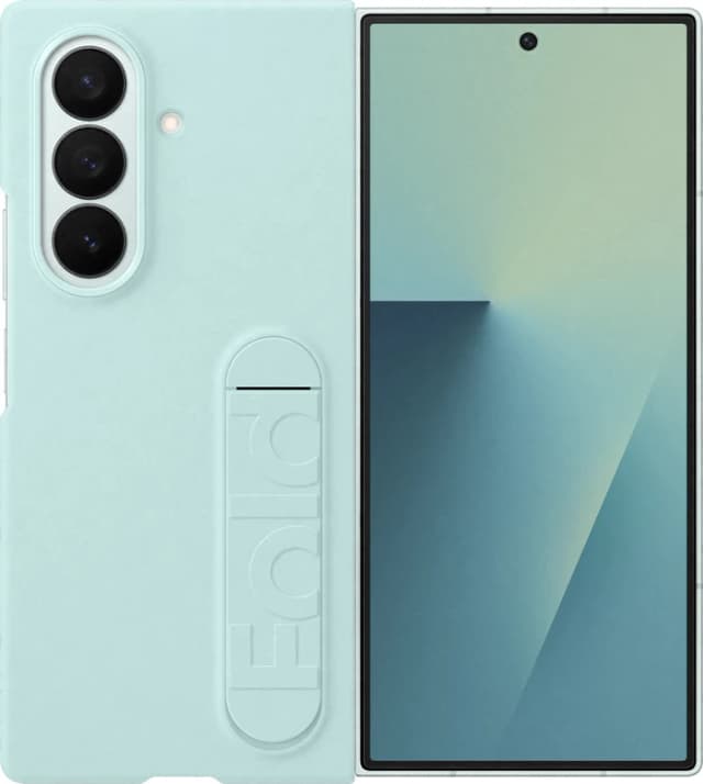 Detalle 2 de Samsung Galaxy Z Fold 7 Backcover aus Silikon in Mint – Schutz für dein Fold7