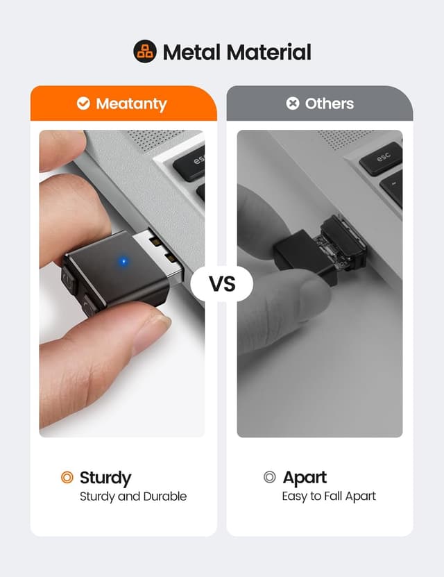 Detalle 2 de Meatanty Metal Mouse Jiggler (UK Design) – undetectable USB cursor mover with 3 smart modes