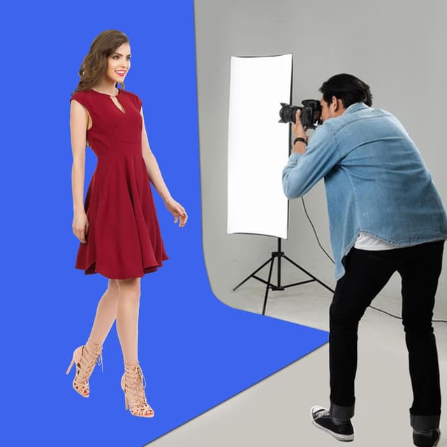 Detalle de PULUZ 2m x 2m Blue Photography Backdrop (washable polyester) for studio, tabletop, chroma key