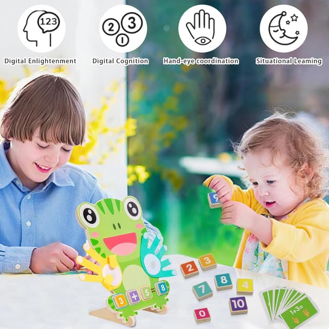 Detalle 1 de Holz Mathe-Zählspielzeug für Kinder ab 3