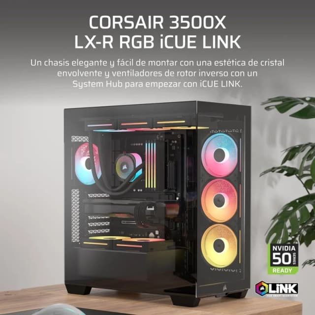 Thumbnail 3 de Corsair 3500X LX-R RGB Vidrio Templado