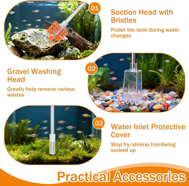 Detalle 2 de Fentar Aquarium Reiniger Sauger 3-in-1 44-57 cm