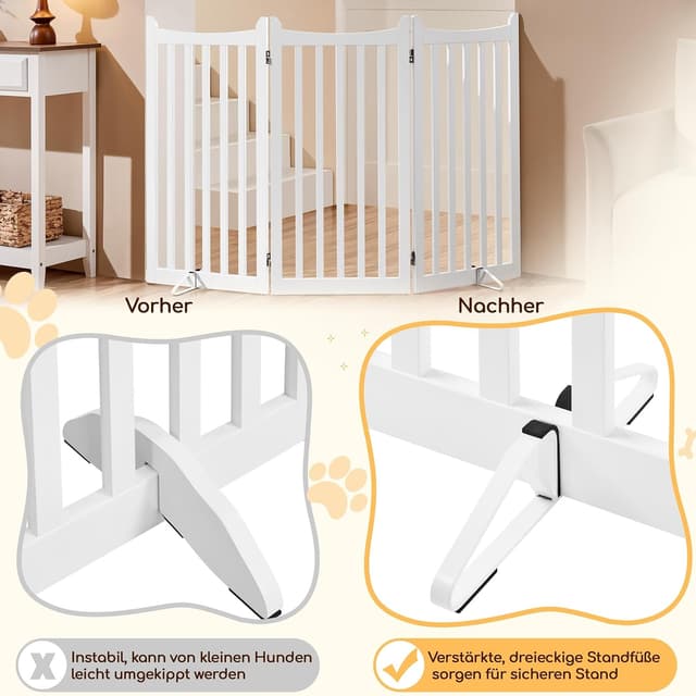 Detalle 2 de Yaheetech Absperrgitter Hund, 90,5 x 151,5 cm