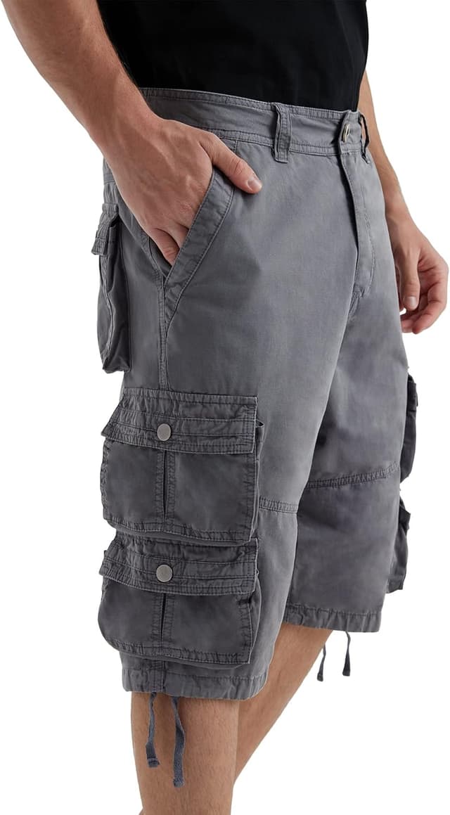 Detalle de YGREYG Men’s Cargo Shorts Long Capri (Below-The-Knee) Relaxed Fit with Pockets