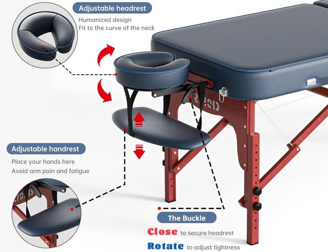 Detalle de CLORIS 84" Portable Massage Table