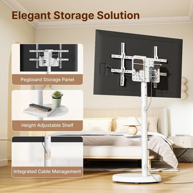 Thumbnail 4 de ECOTINY Height Adjustable TV Stand 86"