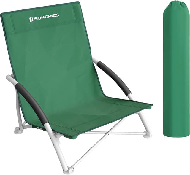 Detalle de SONGMICS Chaise de plage pliante portable à dossier haut GCB61GV1 (avec sac de transport)