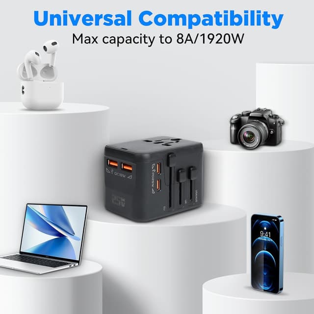 Thumbnail 6 de AiQInu Adattatore universale 25 W da viaggio