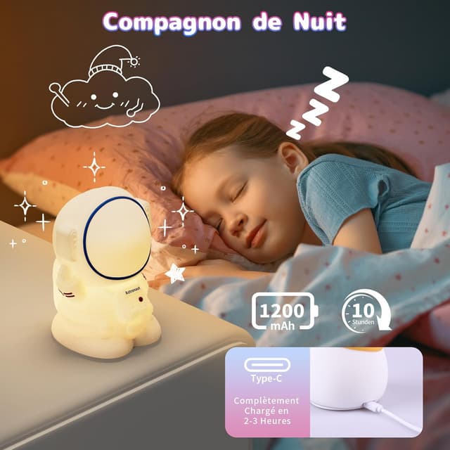 Detalle 1 de K KASONIC Nachtlicht RGB Silikon mit 9 h