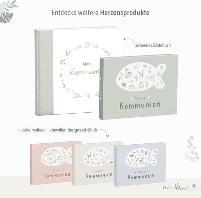 Thumbnail 6 de mintkind Erinnerungsalbum Kommunion Salbei