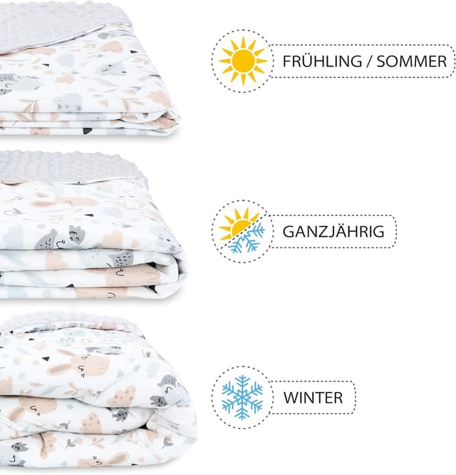 Detalle 2 de Totsy Baby Sacco ovetto coperta invernale 90x90 cm universale lavabile in Gufo Grigio Chiaro (Oeko-Tex)