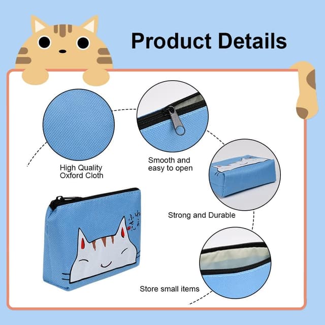 Detalle de Porte monnaie mini en toile 12 x 9 cm