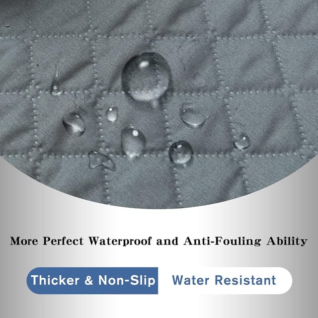 Detalle 2 de XINEAGE Copridivano 3 posti impermeabile grigio scuro 🛋