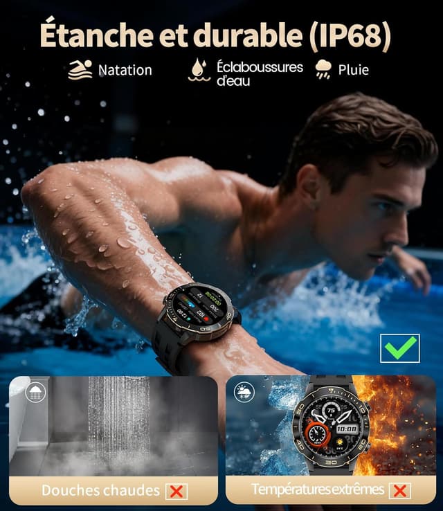Thumbnail 4 de SUNKTA Montre Connectée 500 mAh AMOLED
