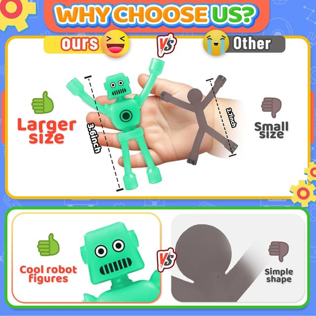 Detalle 2 de Magnetic Robot Men 5PC 🤖