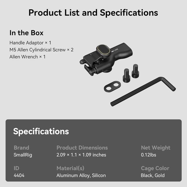 Thumbnail 5 de SmallRig Schnellwechseladapter Seitengriff