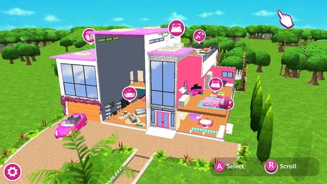 Detalle de Barbie Dreamhouse Adventures per Nintendo Switch: giochi di arredamento, moda e creatività