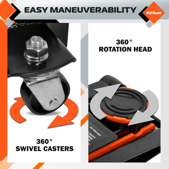 Detalle de AV Steel Low Profile Floor Jack 3 Ton (6600 lbs) Hydraulic Heavy-Duty Car Jack