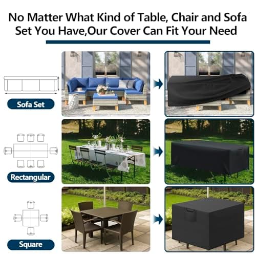 Thumbnail 5 de Aujink Housse de salon jardin 180x120x74 cm 🛋