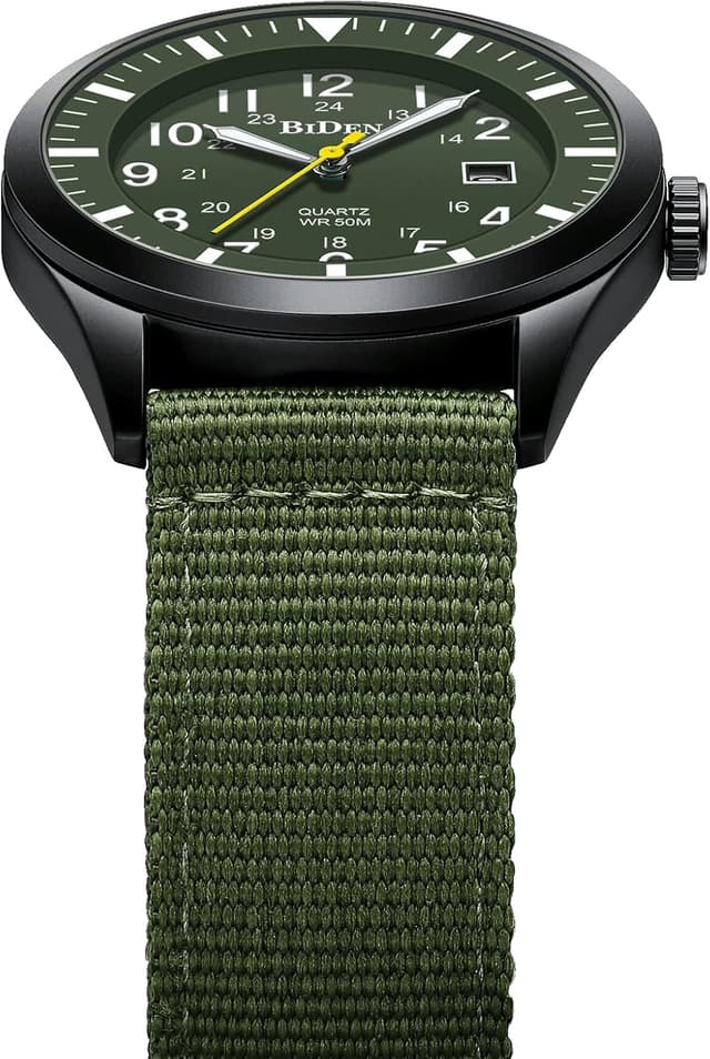 Detalle 2 de HANPOSH Herren Militär-Uhr mit Datum