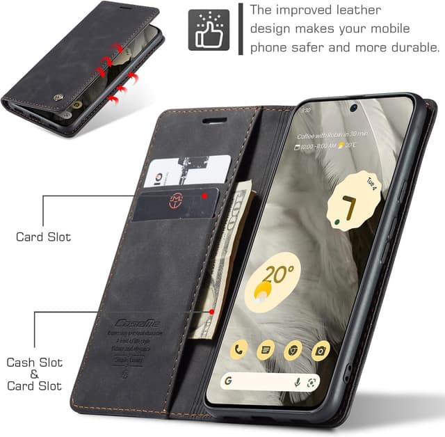 Detalle de Cracedily Flip Wallet Leather Case for Google Pixel 8 (Magnetic Closure, Kickstand)