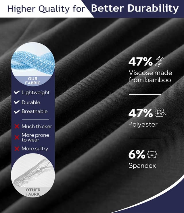 Detalle 2 de BAMBOO COOL Mens Bamboo Boxer Shorts 4 Pack